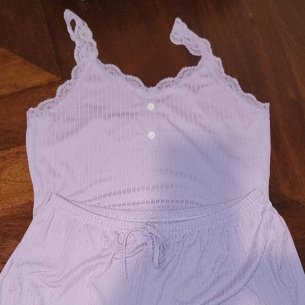 Size XL Lavender Lace Trim Sleepwear Set New In Package